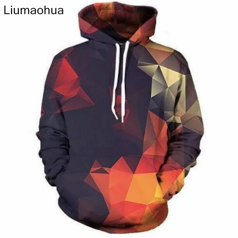 

Liumaohua new Abstract Glow Hoodie Casual Pullover Women/men Free Shipping Crewneck Long Sleeve Outfits Tops Plus Size free ship