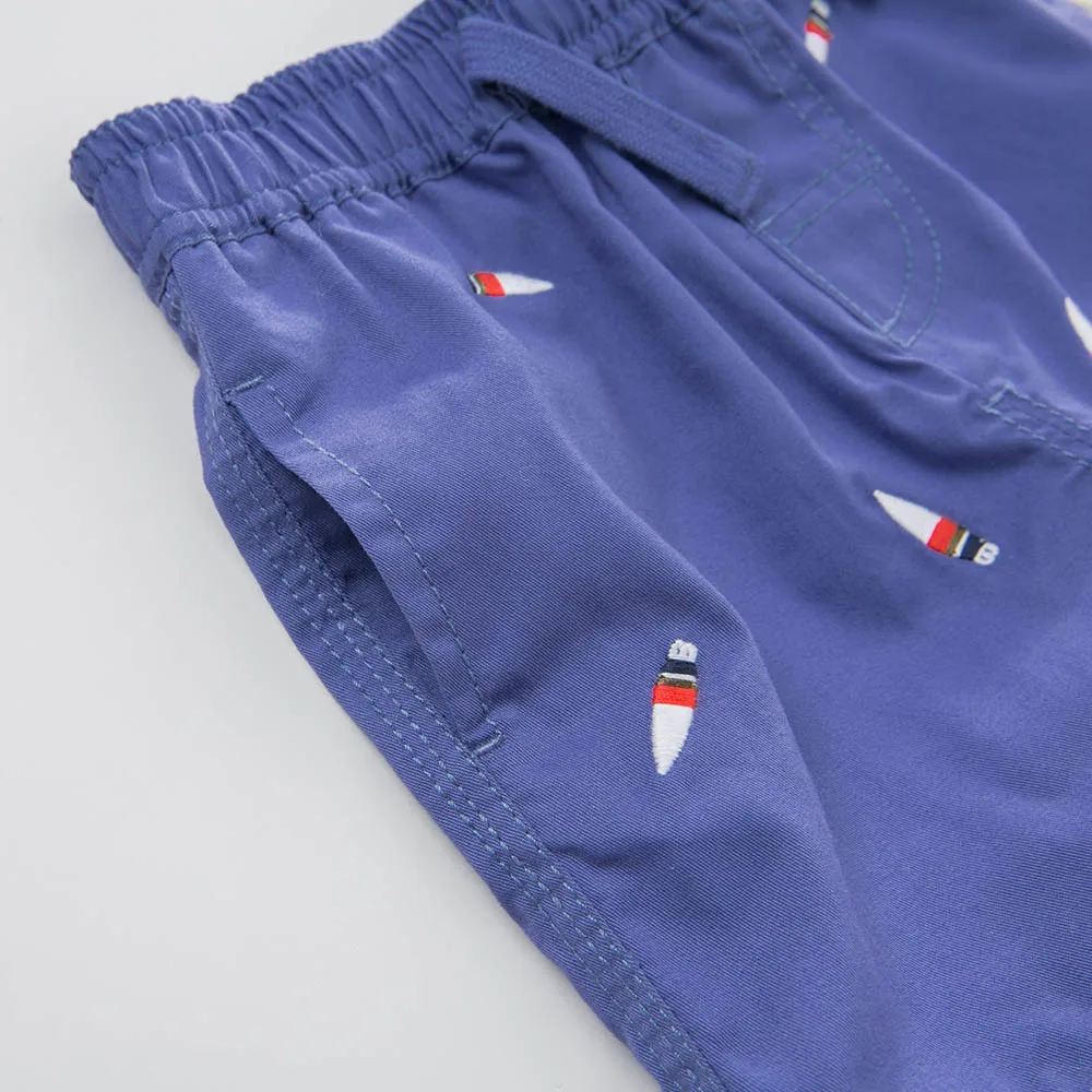 Db4603 Dave Bella/летние шорты для мальчиков брюки для младенцев Одежда для малышей Мальчики Хлопок Синий Штаны детские летние шорты