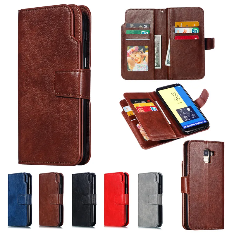 Samsung Galaxy J8 J6 J4 J3 J2 Pro 2018 Case Cover Luxury Leather Nine cards Wallet Flip Case Samsung Galaxy J3 J5 J7 2016 J3 J5 J7 2017 EU J330 J530 J730 Case Cover11