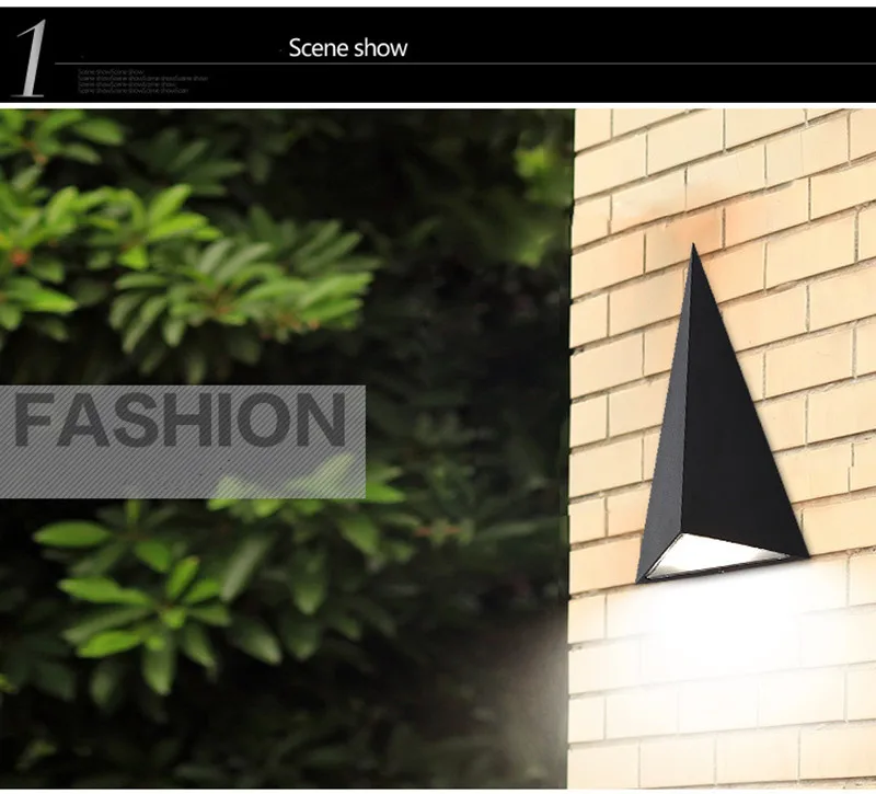 Triangular wall lamp 12