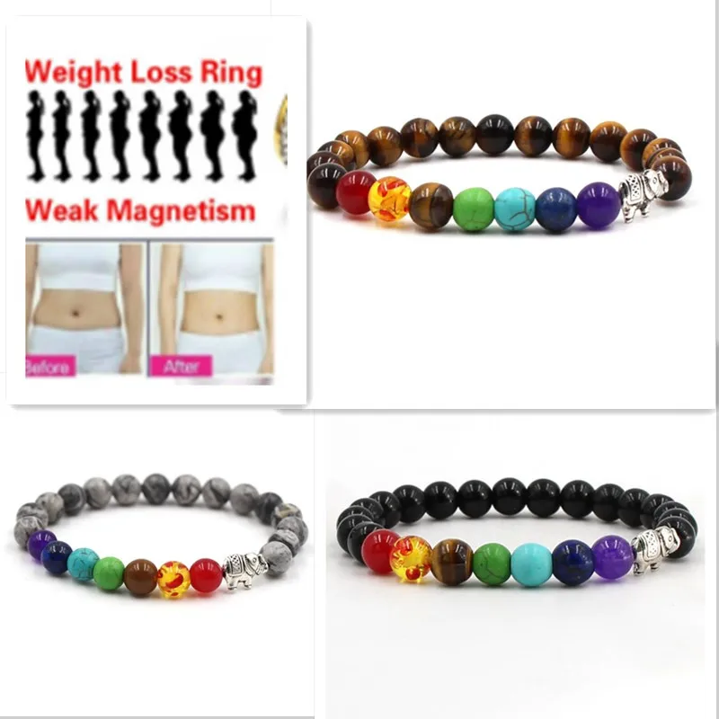 

Natural Stone Tiger Eye 7 Chakra Bracelets & Bangles Yoga Balance Beads Buddha Prayer Elastic Bracelet Men pulseira masculina
