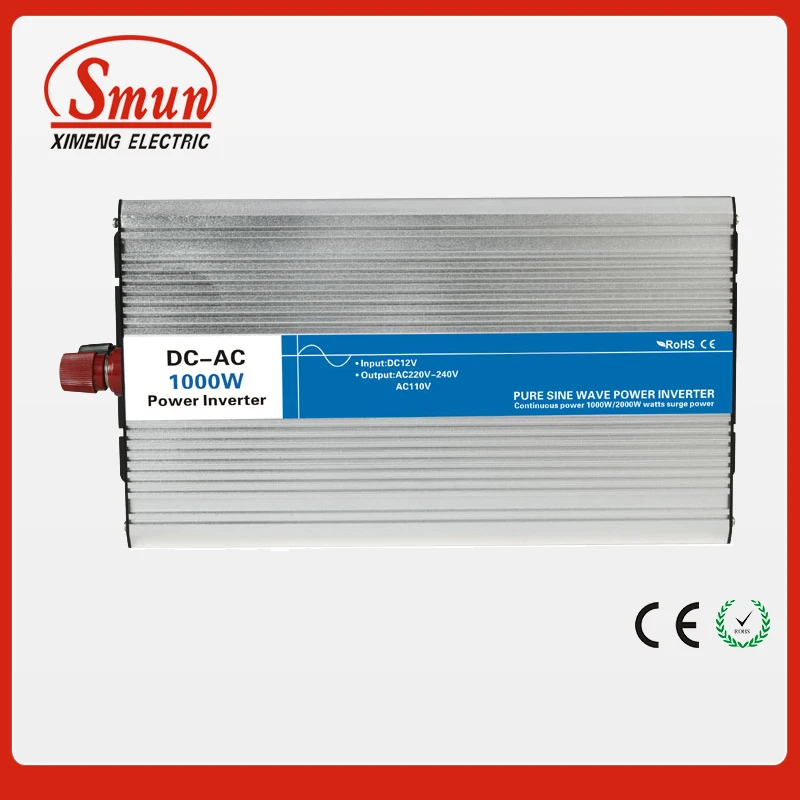 

1000W 12VDC to 220VAC pure sine wave inverter with UPS function for solar panel and home appliances
