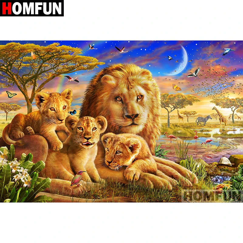 Алмазная 5D Вышивка HOMFUN A07048 полноразмерная/круглая картина сделай сам с