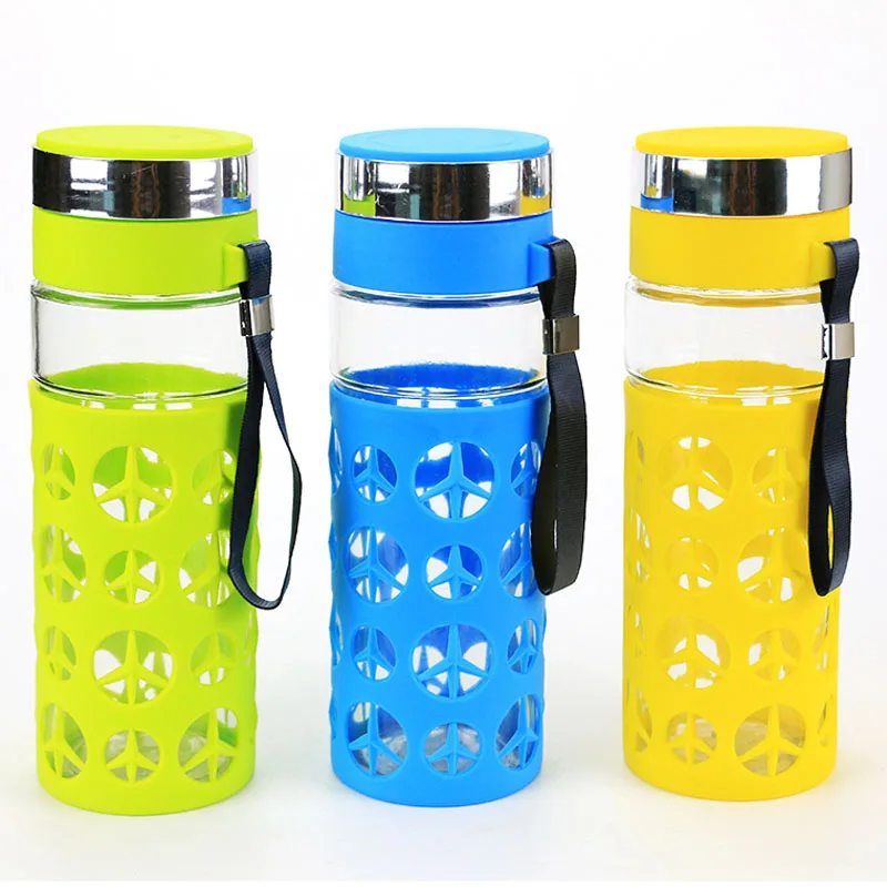 Creative Portable Glass Water Bottle 800 ML Creative Water Bottle