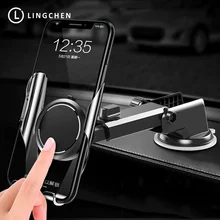 LINGCHEN роскошный Автомобильный держатель для телефона для iPhone X XS MAX 8 7 Plus лобовое стекло Автомобильный держатель для телефона Подставка в автомобильный держатель для samsung S9 S8