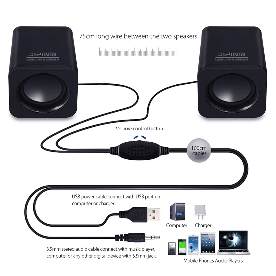 onn pc stereo speakers