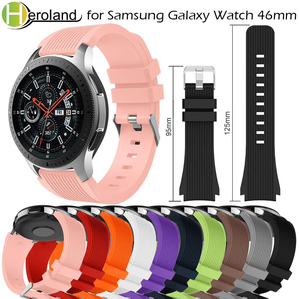 Спортивные 20/22 мм силиконовый ремешок для samsung Galaxy Watch 42 мм smart watch Смарт Браслет для samsung Galaxy Watch 46mm браслет аксессуары