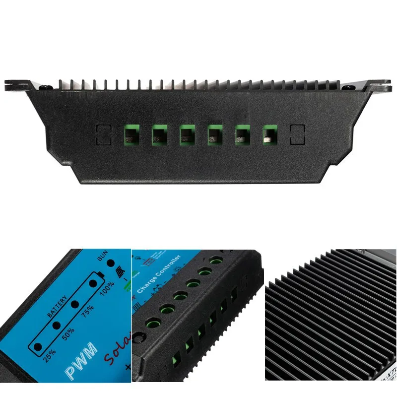 

30A 12V 24V PWM Solar Panel Charge Intelligent Controller Auto Battery Regulator LCD Display Solar Collector Regulator USB