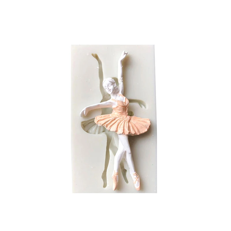 

European American Style Ballet Girl Dancer Shaped Non-stick Fondant Moulds DIY Cake Decorating Tools Fondant Silicone Molds