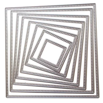 

Latest styles 8Pcs/Set European Style Carbon Steel Square Template Cutting Dies DIY Card Making Tool