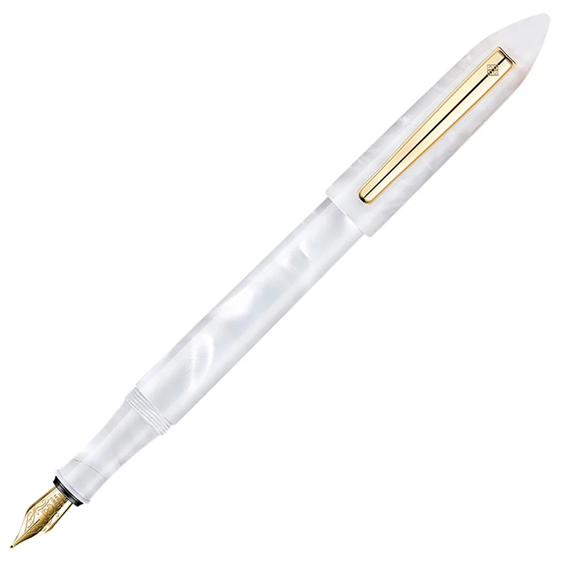 

LIY (Live In You) MITU Acrylic Creative Fountain Pen Snow Resin Schmidt Nib EF/F & Converter Golden Trim Writing Gift Pen Set