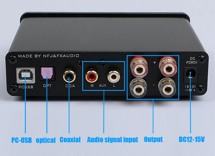 FX-Audio D302PRO STA369BW PCM1808 AK4113VF цифровой аудио усилитель вход USB/коаксиальный/оптический/AUX 20 Вт* 20 Вт поддержка 24 бит/192 кГц