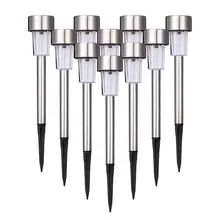 10 шт. светодиодный светильник на солнечной батарее для украшения сада на открытом воздухе, водонепроницаемый светодиодный светильник на солнечной батарее, уличный ландшафтный светильник для двора