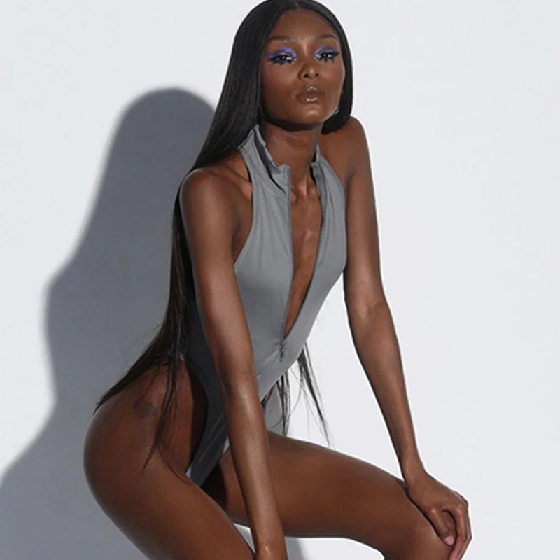 Simenual Bodycon Basic Sexy Bodysuits Women Sleeveless Zipper Patchwork Jumpsuit Summer 2019 Fashion Bodysuit Stand Collar Sale Simenual Bodycon Basic Sexy Bodysuits Women Sleeveless Zipper Patchwork Jumpsuit Summer 2019 Fashion Bodysuit Stand Collar Sale