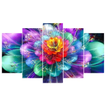 

5D DIY Diamond Embroidery Flower Diamond Painting Cross Stitch Multi-picture Rhinestone Mosaic Home Decoration 5pcs
