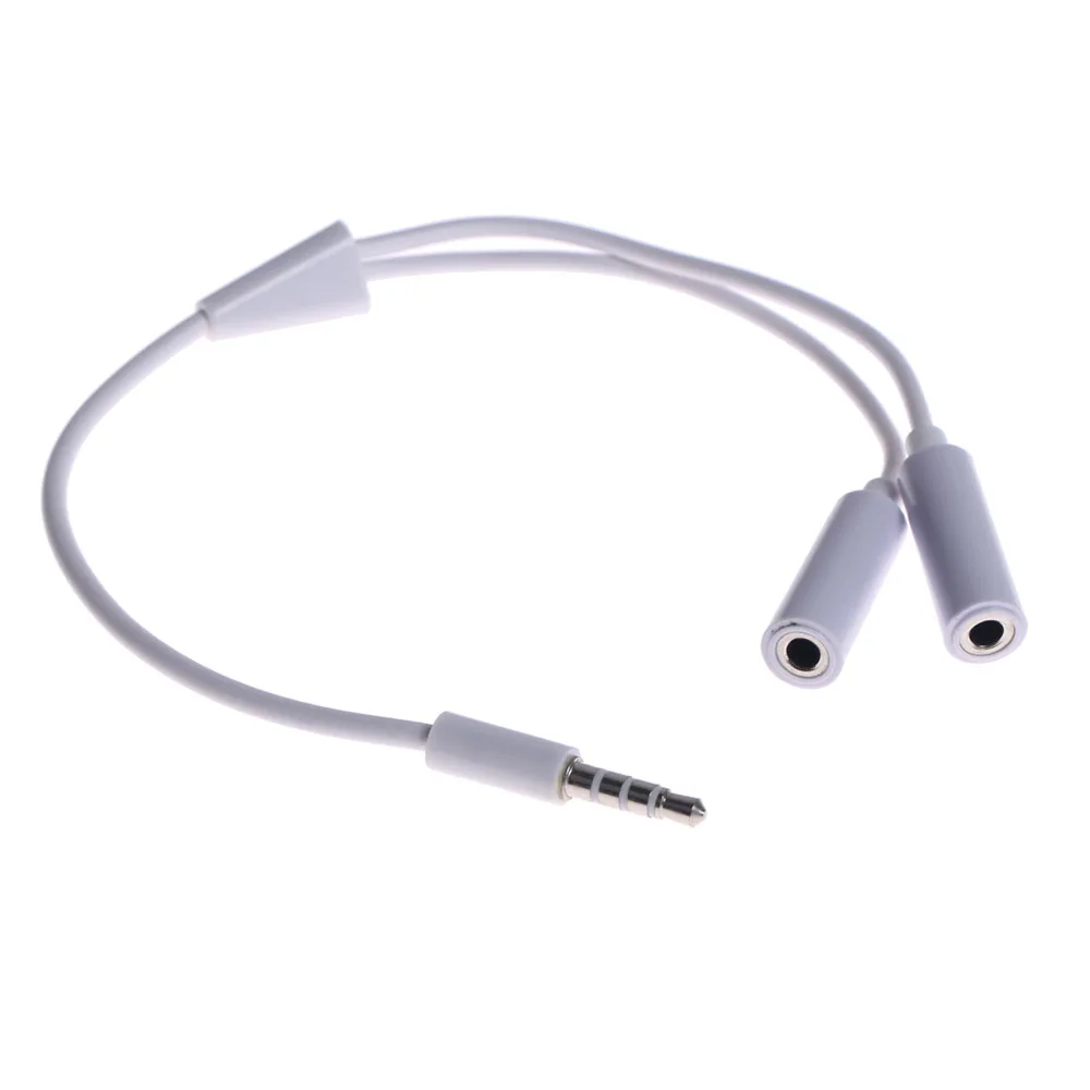 

3.5mm Audio Mic Splitter Y Cable Headphone Adapter 1 Male Jack To 2 Dual Female Headphone Stereo Audio Splitter Cable