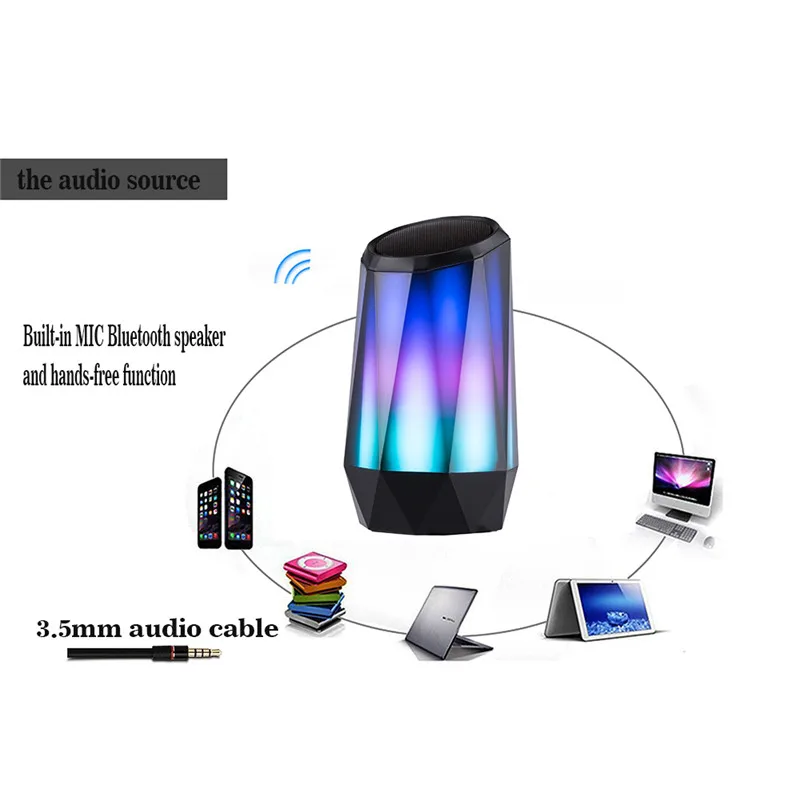 billboard flashing led crystal speaker