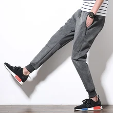 Луч порт мужской моды размера плюс повседневные брюки тонкий моды лодыжки длина брюки размера плюс