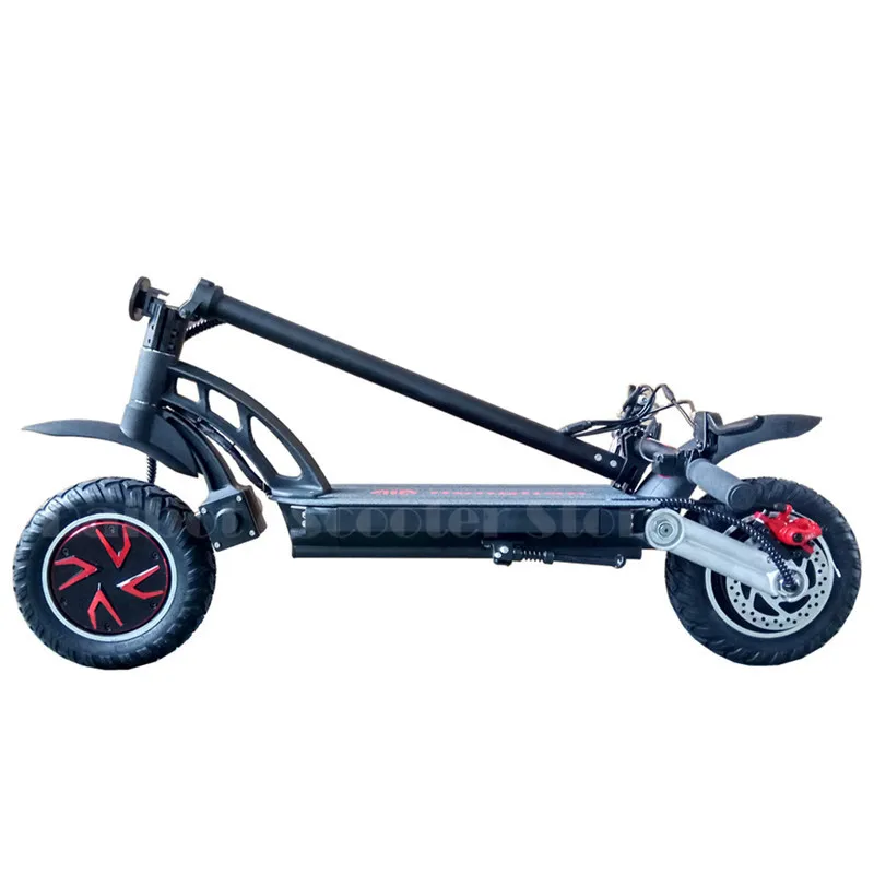  48V Electric Scooter Two Wheel Electric Scooters 10 Inch Double Drive 1600W 55KM/H Foldable Electri