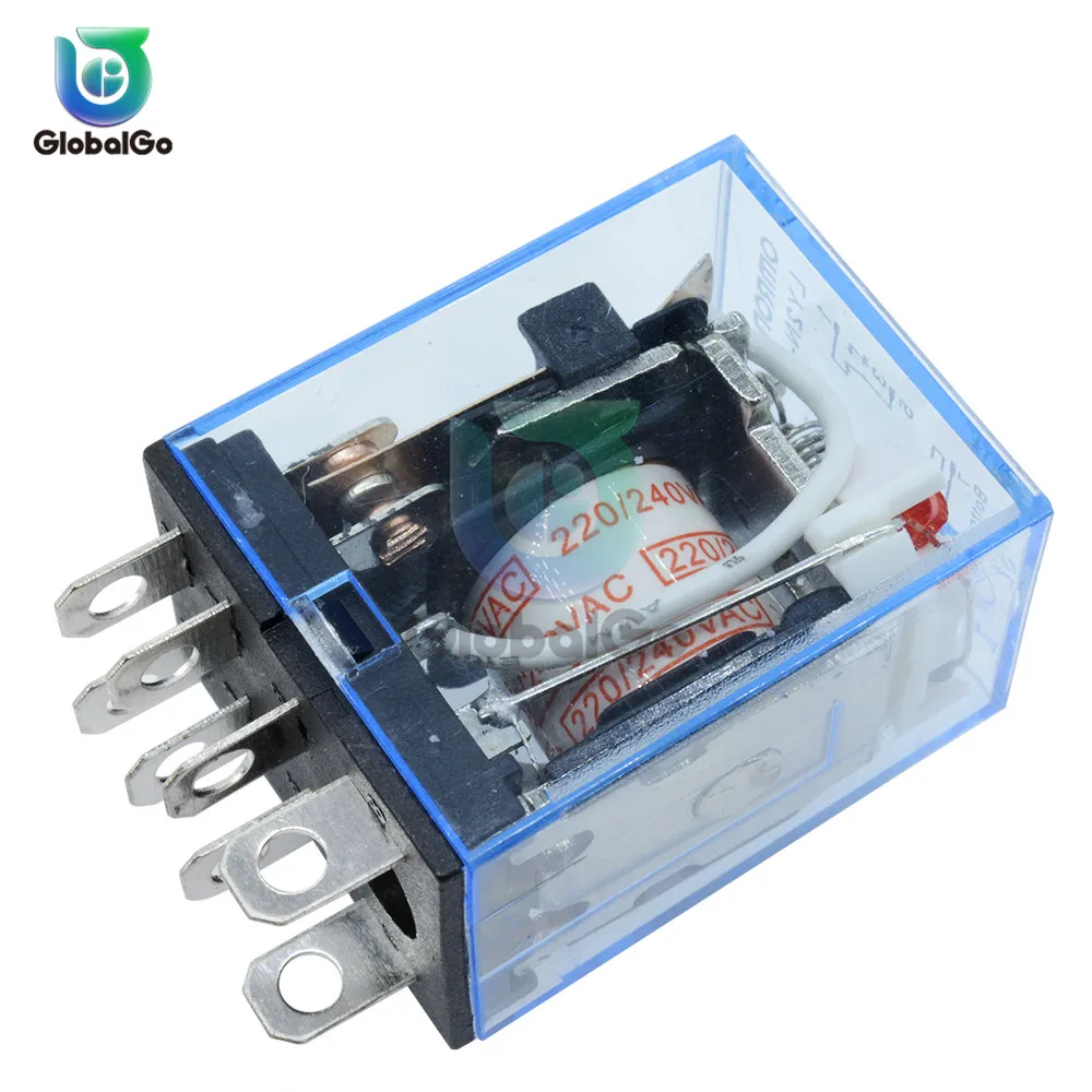 DC 12 V AC 220 V 10A 8PIN триггерный релейный модуль Мощность реле розеточный разъём LY2NJ HH62P электронная Микро Мини электромагнитное реле