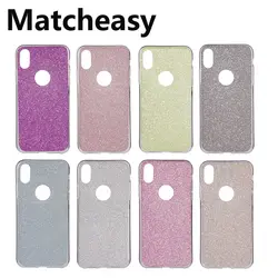 Matcheasy блеск Bling телефона чехол для Iphone 8 7 6 6 S Plus задняя крышка обычный мягкий чехол TPU для iphone X 10 чехол Коке Капа