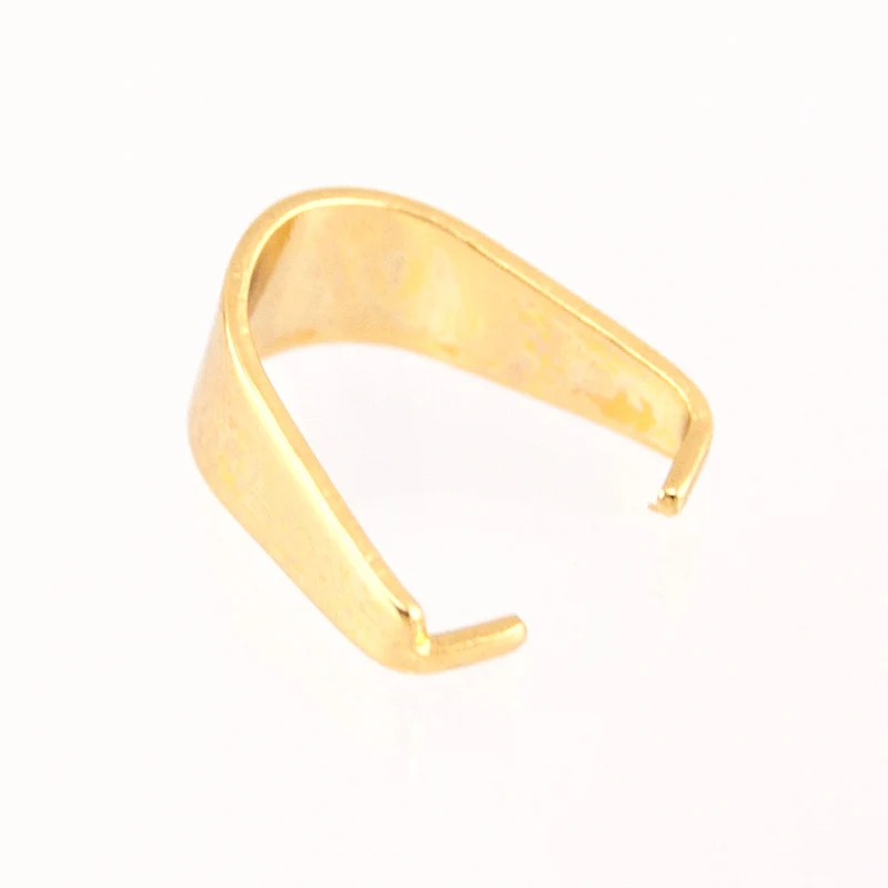 Stainless steel gold color 5x10mm Pendant Clips & Pendant Clasps, Pinch