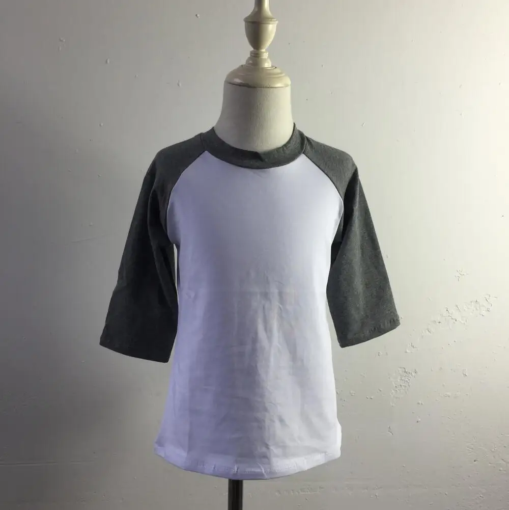China Factory OEM Raglan short Sleeve Blank Boutique Toddler Baby Kids