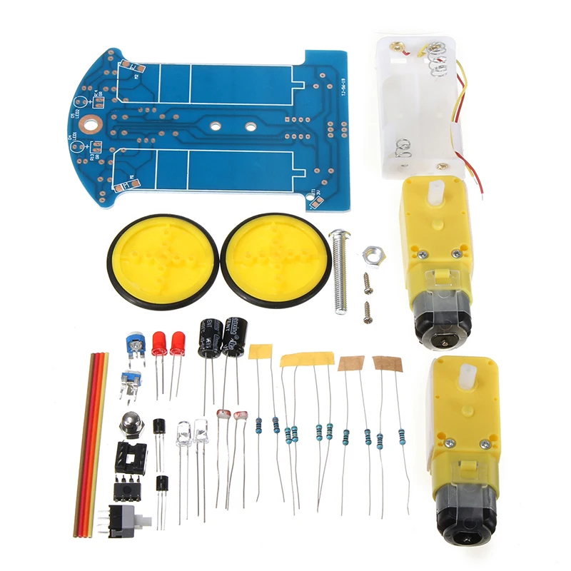 Electric Smart Tracking Robot Car DIY Kits Car Vehicle Tracking Kit With Reduction Gearded DC Motor Robotics Resistor Mayitr