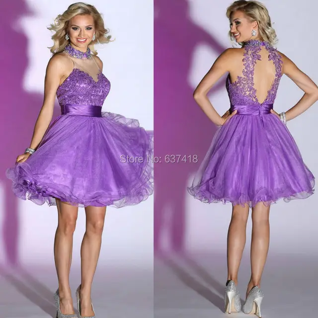 Short Prom Dress Purple