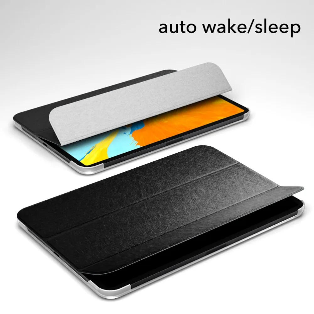 SLEO Case for iPad Pro 12.9 2018 Cover PU Leather PC Back Smart Cover Folio Case for New iPad Pro 12.9 2018 Auto Wake Cover