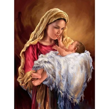 

Mother Son Baby Love 5d diy Diamond Paintings Full Drill Rhinestone Embroidery Diamond Mosaic Kit Cross Stitch Wall Home Decor