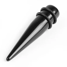 Acrylic Expander Taper Ear Plug expansion rod 14mm Black