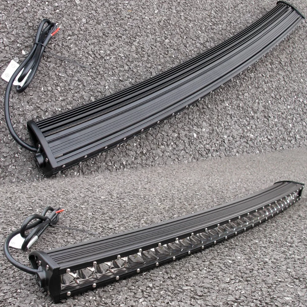 Ceny 3D 120W 150W 180W 240W super cienki jeden rząd zakrzywiona listwa świetlna led belki dla 4x4 Offroad SUV 4WD ATV jazdy światła robocze