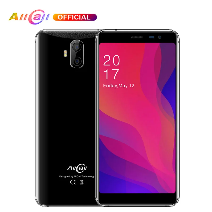 AllCall Rio X 5," 18:9 1 ГБ ОЗУ 8 Гб ПЗУ Android 8,1 MTK6580M четырехъядерный две Камеры 13 МП+ 5 Мп 2850 мАч 3G мобильный телефон