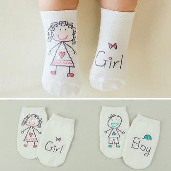 New!!! 2017 Spring/Autumn Baby Cotton Socks Boys Girls Newborn Infant Toddler Asymmetry Anti-slip Floor Wear Quality Assurance