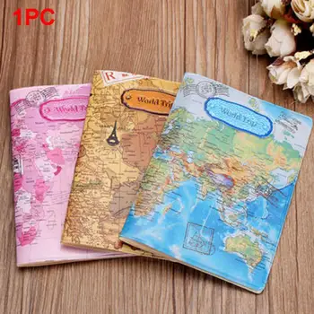 

2018 Hot Sale Fashion PVC Passport Holder World Map Travel Passport Cover Case Brand Passport Holder Documents Folder Bag
