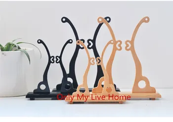 

Handmade Handle Round Fan Stand Fashion Chinese Women Fan Frame Base