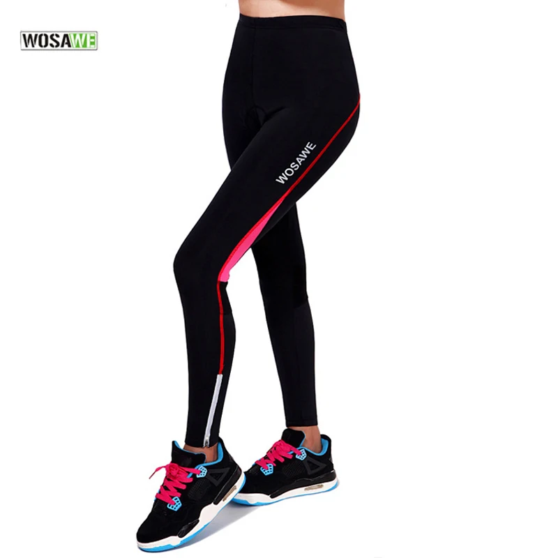 WOSAWE Cycling Tight Pants Women Bicycle Tights Breathable Sportswear Bike Riding Cycling