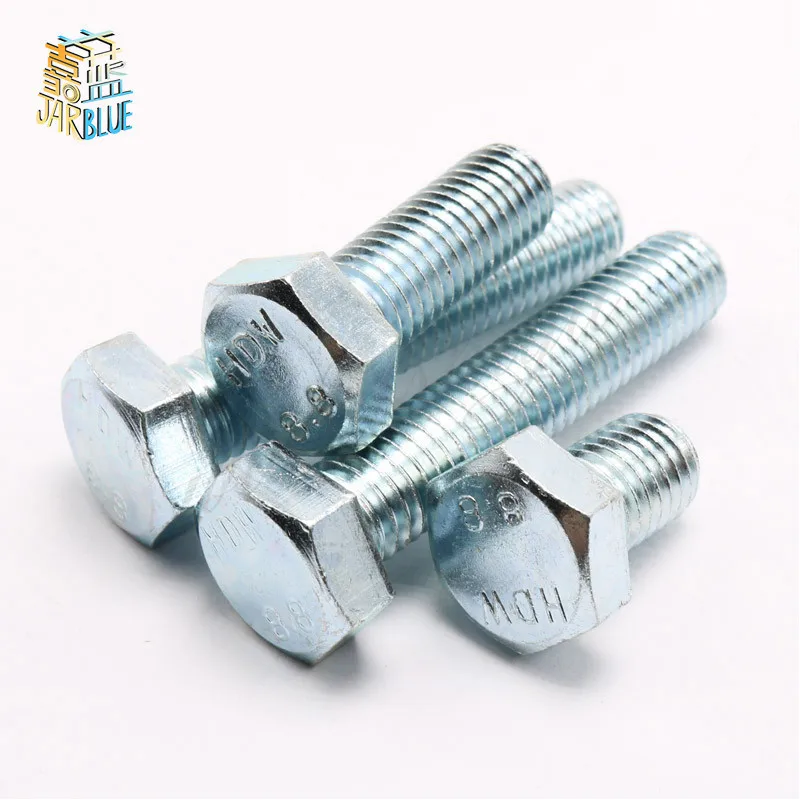 15PCS 8.8 High Strength Galvanized Hex Bolts Hex Bolts Hex Screws M5*10