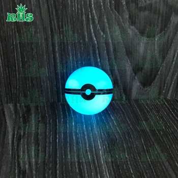 

5pcs free shipping Ball shaped Glow In the dark Poke Ball 6ml silicone jars dab wax dry herb accessories