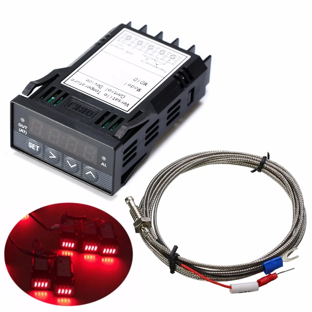 1pc Controller Black Plastic XMT7100 1/32DIN Digital F/C PID Temperature Controller With K Thermocouple For Industrial Equipment