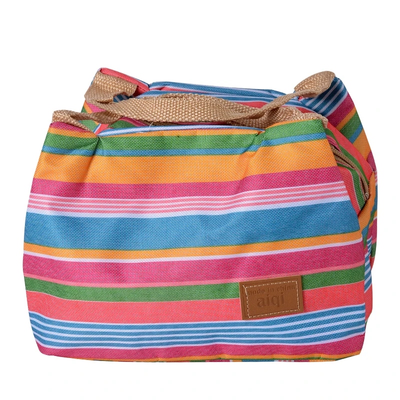 WENYUJH Colorful Stripe Tote font b Bags b font Insulated font b Lunch b font font