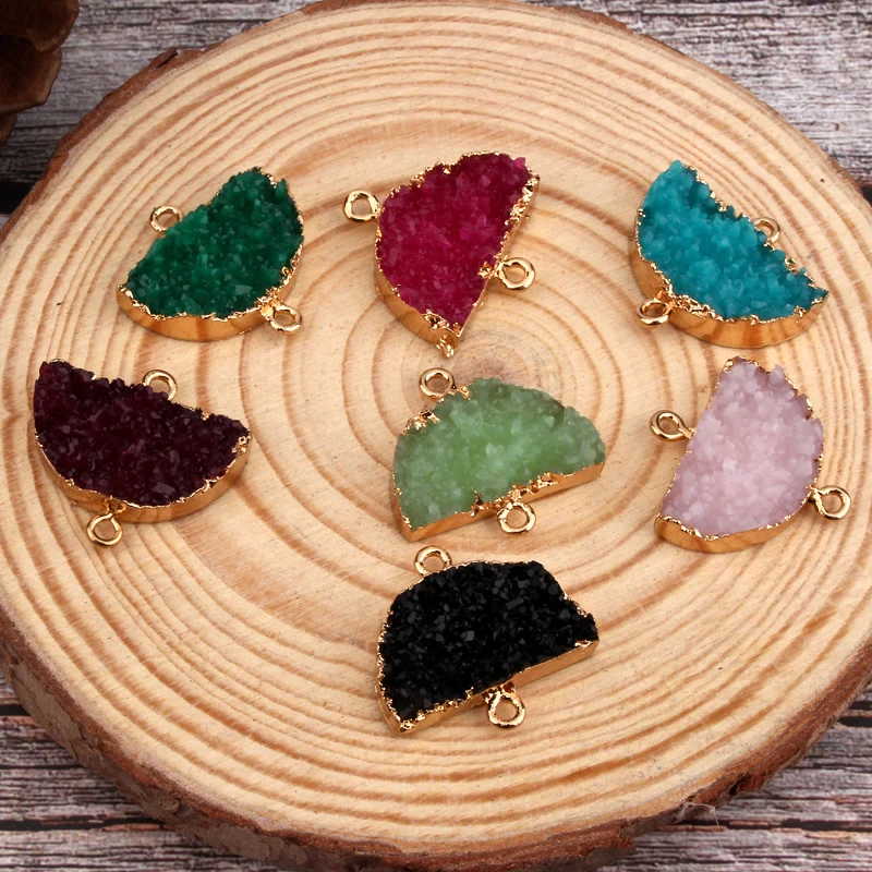 

2pcs Semicircle Irregular Geometric Resin Connector Pendant Finding Diy Earrings Handmade Necklace Jewelry Accessories F101