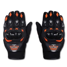 Hot Sale Men Motorcycle Gloves Full Finger Motocross Guantes Red Green Orange Colors Moto Protective Gears Glove Free Shipping