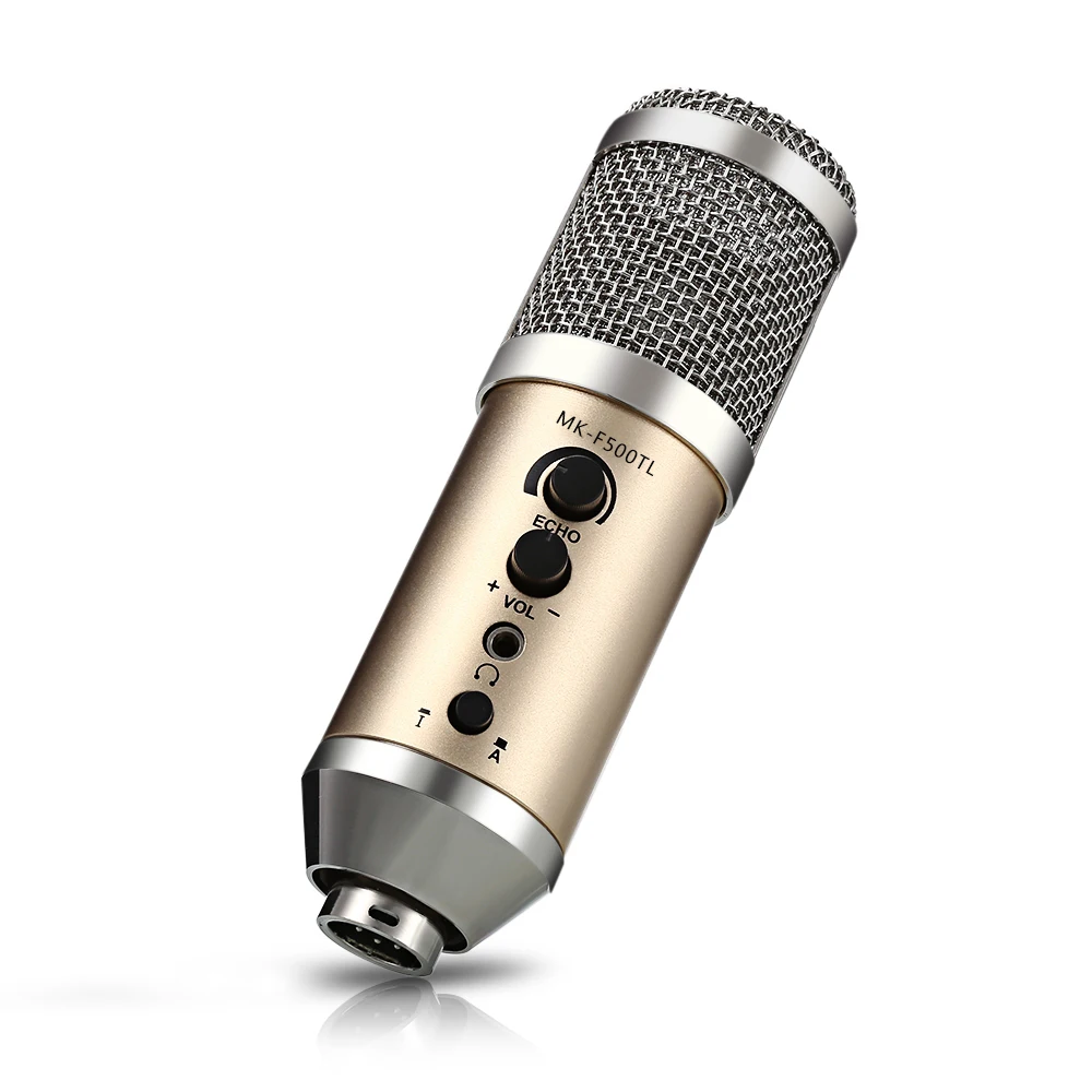 GEVO MK-F500TL микрофон для телефона профессиональный 3,5 мм проводной USB конденсаторный студийный микрофон для компьютера караоке для пк ноутбука видео Запись для пения микрофонная стойка