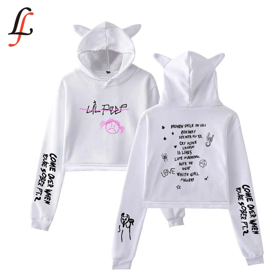 Lil открытым Harajuku кошачьими ушками кепки пикантные толстовки тенденции моды