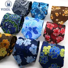 Классический мужской галстук 8 см цветочный Пейсли Шелковый вязаный жаккардовый галстук шеи галстуки для взрослых классические деловые Свадебные Вечернее ожерелье