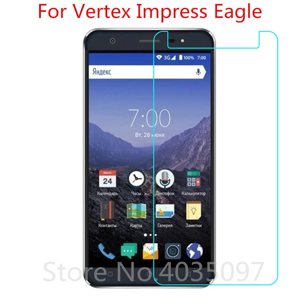 

2pcs Tempered Glass For Vertex Impress Eagle Screen Protector 9H 2.5D Phone Protective Glass For Vertex Impress Eagle Glass