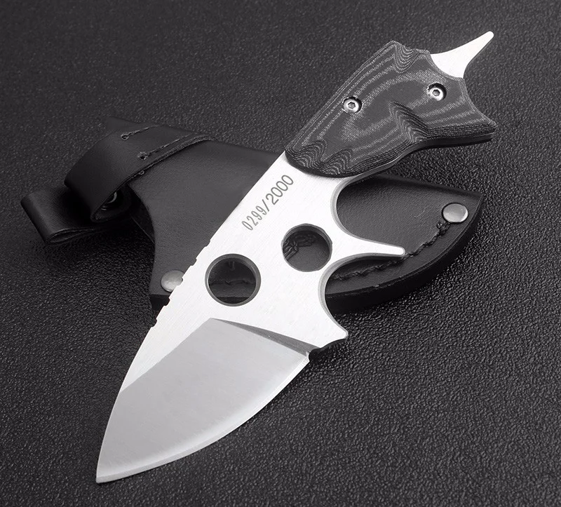 KKWOLF немецкий охотничий нож SAR ручной работы фиксированный нож D2 походные карманные ножи для выживания Mikata ручка спасательный EDC инструмент кожа
