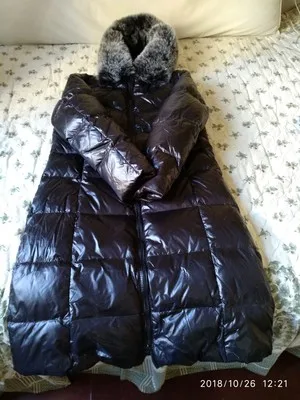Женский зимний пуховик, пальто, натуральный мех енота, капюшон, модное длинное пальто, утолщенная, теплая, мягкая куртка, 90% белый утиный пух